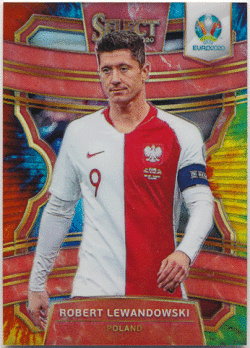 Robert Lewandowski Soccer 2020 Panini Select UEFA Euro Tie-Dye Prizm 22/25