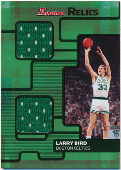 Larry Bird NBA 2007-08 Bowman Relics Dual Jersey 033/199 Jersey Number