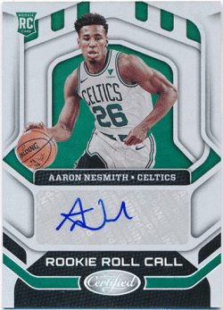 Aaron Nesmith NBA 2020-21 Panini Certified RC Rookie Roll Call Signature Auto