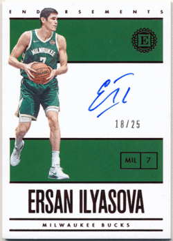 Ersan Ilyasova NBA 2019-20 Panini Encased Endorsements Red Signature Auto 18/25