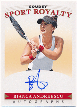 Bianca Andreescu Tennis 2020 Upper Deck Goodwin Champions Goudey Sport Royalty Signature Auto
