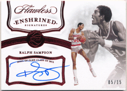 Ralph Sampson NBA 2019-20 Panini Flawless Enshrined Ruby Signature Auto 05/15