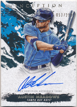 Austin Meadows MLB 2021 Topps Inception Rookie and Emerging Star Signature Auto 053/299