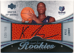 Kyle Lowry NBA 2006-07 Upper Deck Sweet Shots RC Rookie Signature Auto 020/799