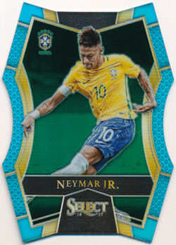 Neymar Jr. Soccer 2016-17 Panini Select Die Cut Light Blue Prizm Parallel 224/249