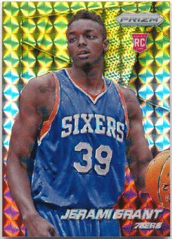 Jerami Grant NBA 2014-15 Panini Prizm RC Rookie Yellow Red Mosaic Prizm