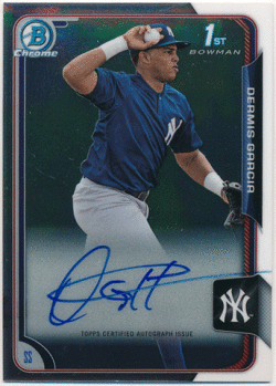 Dermis Gracia MLB 2015 Bowman Chrome 1st Bowman Signature Auto