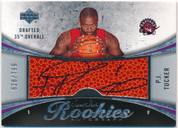 P.J. Tucker NBA 2006-07 Upper Deck Sweet Shot RC Rookie Signature Auto 628/799