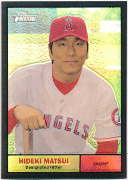 松井秀喜 MLB 2010 Topps Heritage Black Refractor 28/61 Hideki Matsui