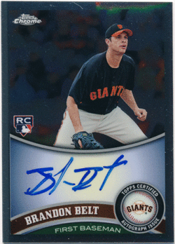 Brandon Belt MLB 2011 Topps Chrome RC Rookie Signature Auto