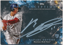 Rafael Devers MLB 2018 Topps Inception RC Rookie Silver Signings Autograph 55/90