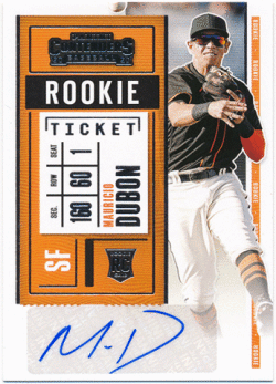 Mauricio Dubon 2020 Panini Contenders RC Rookie Ticket Signature Auto