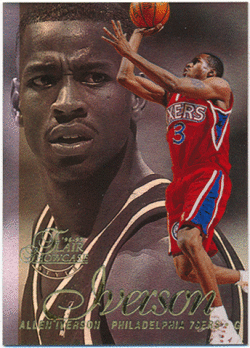 Allen Iverson NBA 1996-97 Flair Showcase Row 2 RC Rookie Card