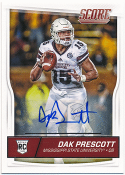 Dak Prescott NFL 2016 Panini Score RC Rookie Signature Auto