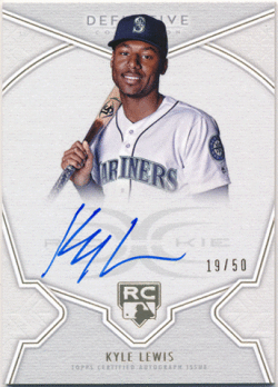 Kyle Lewis MLB 2020 Topps Definitive Collection RC Rookie Signature Auto 19/50