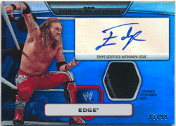Edge Brian Pillman WWE 2010 Topps Platinum Authentic Event-Worn Relic Blue Auto 45/99