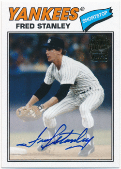 Fred Stanley MLB 2019 Topps Archives Fan Favorites Signature Auto