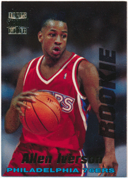 Allen Iverson NBA 1996-97 Topps Stadium Club Rookie RC R1