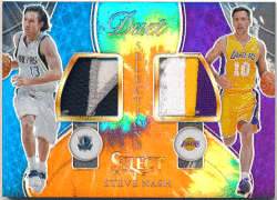 Steve Nash NBA 2020-21 Panini Select Duet Selections Tie-Dye Prizm Patch 22/25