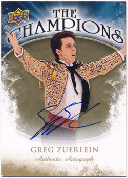 Greg Zuerlein 2009-10 Upper Deck The Champions Signature Auto フィギュアスケート