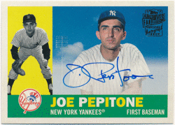 Joe Pepitone MLB 2019 Topps Archives Fan Favorites Signature Auto