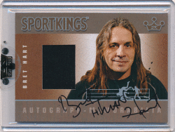 Bret Hart 2009 Sportkings Autograph Memorabilia Relic Auto Silver Version