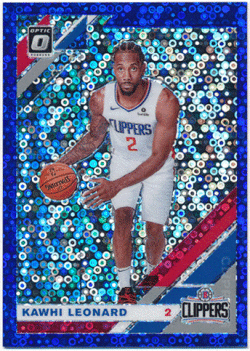 Kawhi Leonard NBA 2019-20 Panini Donruss Optic Fast Break Blue Prizm 19/50