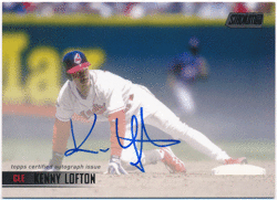 Kenny Lofton MLB 2021 Topps Stadium Club Black Foil Signature Auto 02/25