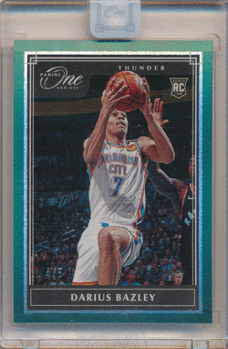 Darius Bazley NBA 2019-20 Panini One and One RC Rookie Green Parallel 4/5
