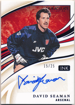 David Seaman Soccer 2020 Panini Immaculate Collection Ink Blue Signature Auto 15/25