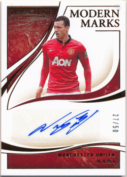 Nani Soccer 2020 Panini Immaculate Collection Modern Marks Bronze Signature Auto 27/50