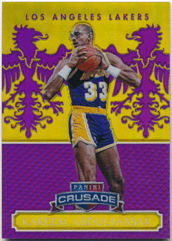 Kareem Abdul-Jabbar NBA 2014-15 Panini Excalibur Crusade Purple Prizm 17/75