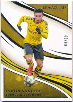 Jadon Sancho Soccer 2020 Panini Immaculate Collection Base Card 69/99