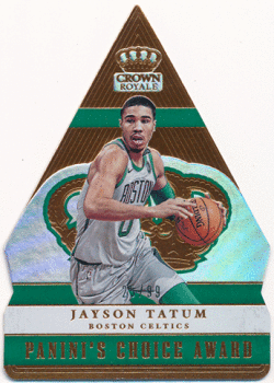 Jayson Tatum NBA 2017-18 Panini Crown Royale RC Rookie Panini's Choice Award 25/99