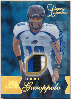 Jimmy Garoppolo NFL 2014 Flair Showcase RC Rookie Legacy Collection Signature Patch Auto 041/125