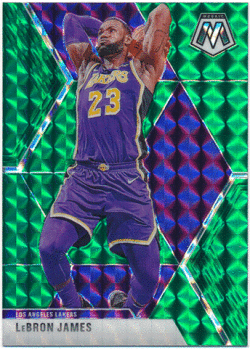LeBron James NBA 2019-20 Panini Mosaic Green Prizm