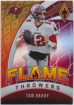 Tom Brady NFL 2020 Panini Phoenix Flame Throwers Red Prizm 129/299