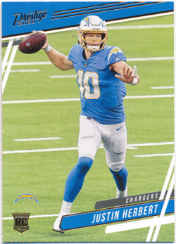 Justin Herbert NFL 2020 Panini Chronicles Prestige RC #303 Rookie Card