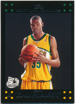 Kevin Durant NBA 2007-08 Topps RC #112 Rookie Card