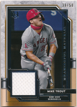 Mike Trout MLB 2021 Topps Museum Collection Meaningful Material Jersey 39/50