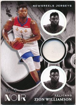 Zion Williamson NBA 2020-21 Panini Noir Newsreels Jersey 55/75