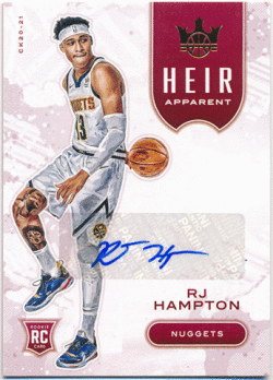 RJ Hampton NBA 2020-21 Panini Court Kings RC Rookie Heir Apparent Signature Auto 40/99
