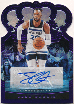 Josh Okogie NBA 2020-21 Panini Crown Royale Purple FOTL Signature Auto 10/25