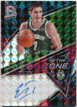 Ersan Ilyasova NBA 2019-20 Panini Spectra In the Zone Interstellar Prizm Signature Auto 10/49