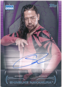中邑真輔 WWE 2021 Topps Undisputed Superstar Roster Purple Signature Auto 99/99 Shinsuke Nakamura