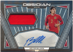 Hector Bellerin Soccer 2019-20 Panini Obsidian Prizm Signature Jersey Auto 73/99