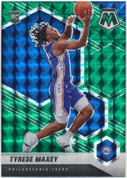 Tyrese Maxey NBA 2020-21 Panini Mosaic RC Rookie Green Prizm