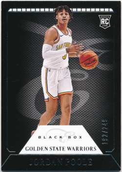 Jordan Poole NBA 2019-20 Panini Chronicles Elite Black Box RC #302 Rookie Card 192/249