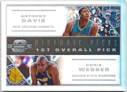 Chris Webber / Anthony Davis NBA 2019-20 Panini Contenders Optic Historic Picks Prizm