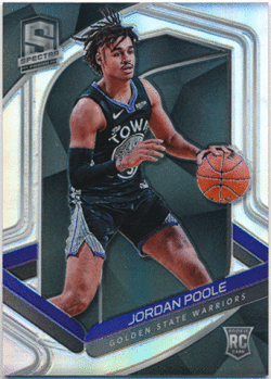 Jordan Poole NBA 2019-20 Panini Spectra RC Rookie Silver Prizm